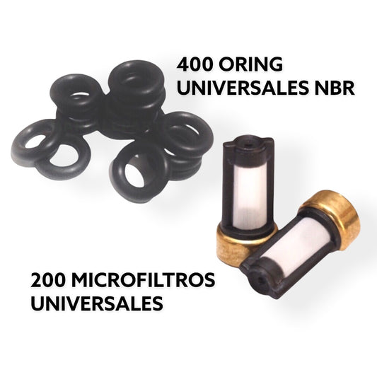 COMBO-18 Combo de Microfitlros y Oring Universales 600 unidades